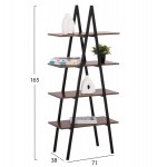 ΡΑΦΙΕΡΑ STAM HM18073.04 ΜΑΥΡΟΣ ΜΕΤΑΛΛΙΚΟΣ ΣΚΕΛΕΤΟΣ-ΜΕΛΑΜΙΝΗ ΚΑΡΥΔΙ 71x38x165Υεκ.