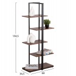 ΡΑΦΙΕΡΑ OMNI HM18074.04 ΜΑΥΡΟΣ ΜΕΤΑΛΛΙΚΟΣ ΣΚΕΛΕΤΟΣ-ΜΕΛΑΜΙΝΗ ΚΑΡΥΔΙ 68x34,5x150,5Υεκ