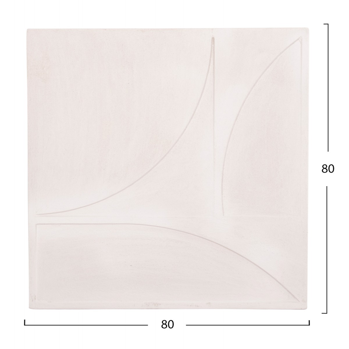 ΠΙΝΑΚΑΣ ΤΕΤΡΑΓΩΝΟΣ ΣΕΙΡΑ SANTORINI HM4507 MDF ΣΕ ΥΠΟΛΕΥΚΟ ΧΡΩΜΑ 80x4(πάχος)x80Υεκ.