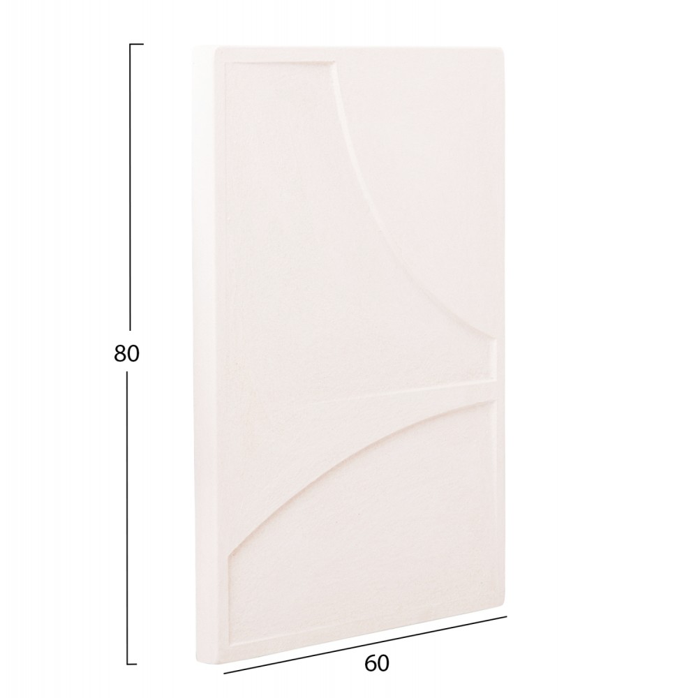 ΠΙΝΑΚΑΣ ΟΡΘΟΓΩΝΙΟΣ ΣΕΙΡΑ SANTORINI HM4509 MDF ΥΠΟΛΕΥΚΟ ΧΡΩΜΑ 60x4(πάχος)x80Υεκ.