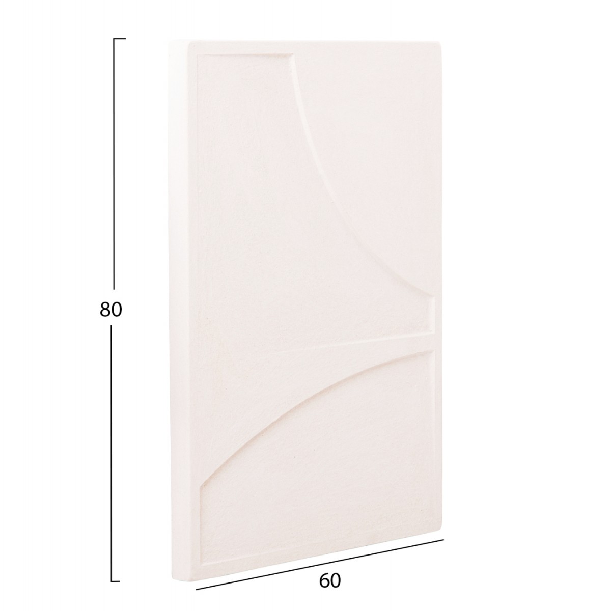 ΠΙΝΑΚΑΣ ΟΡΘΟΓΩΝΙΟΣ ΣΕΙΡΑ SANTORINI HM4509 MDF ΥΠΟΛΕΥΚΟ ΧΡΩΜΑ 60x4(πάχος)x80Υεκ.