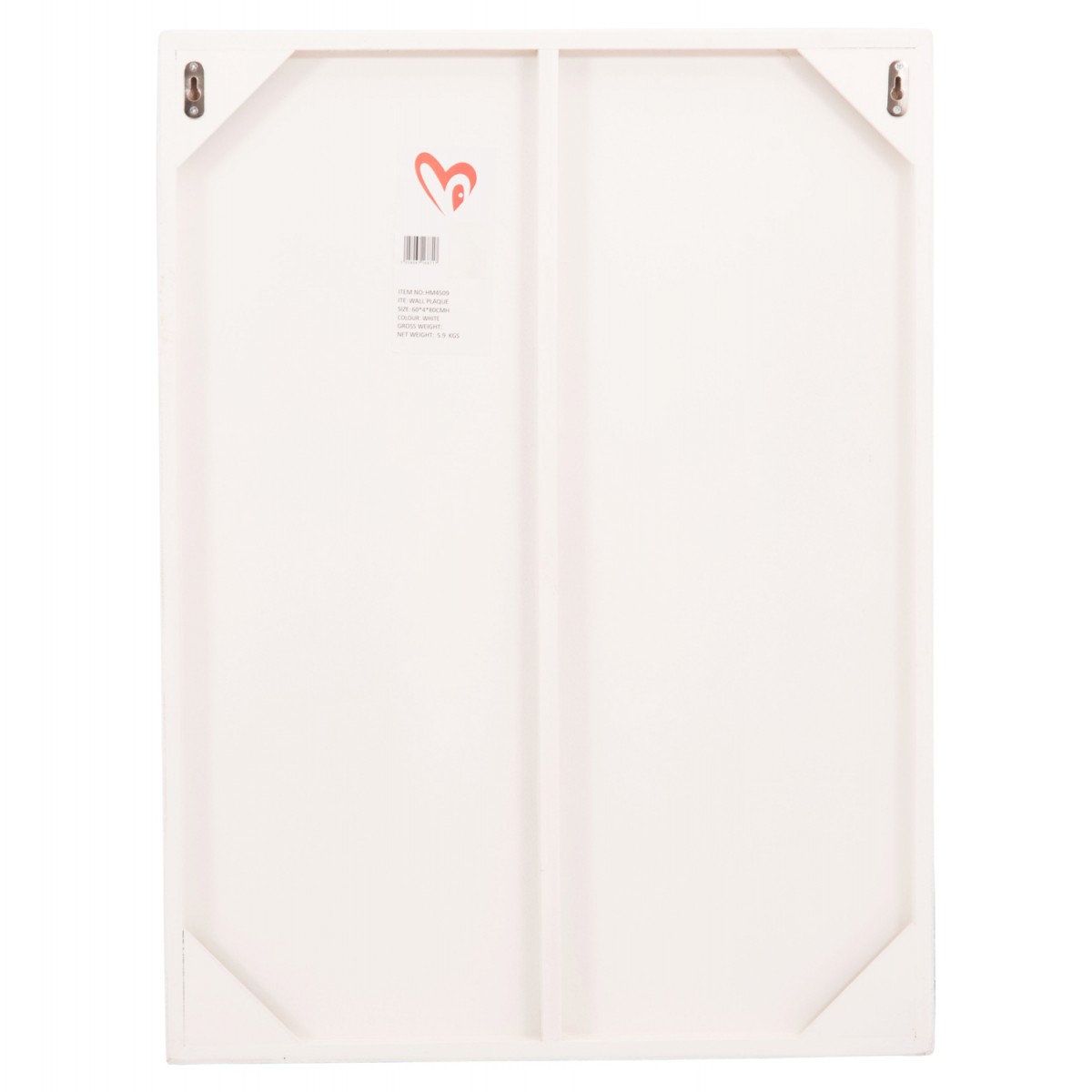 ΠΙΝΑΚΑΣ ΟΡΘΟΓΩΝΙΟΣ ΣΕΙΡΑ SANTORINI HM4509 MDF ΥΠΟΛΕΥΚΟ ΧΡΩΜΑ 60x4(πάχος)x80Υεκ.