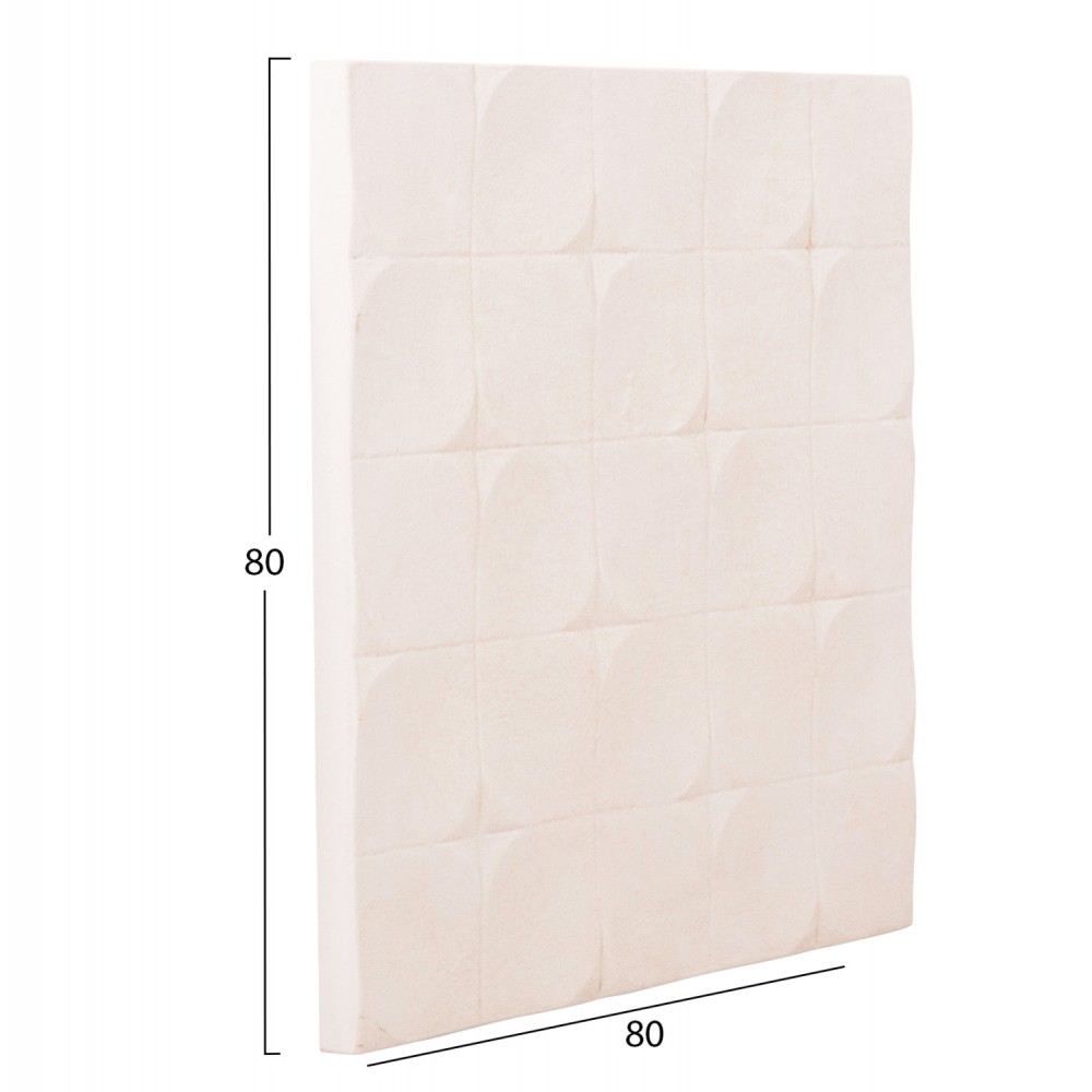 ΠΙΝΑΚΑΣ ΤΕΤΡΑΓΩΝΟΣ ΣΕΙΡΑ SANTORINI HM4516 MDF ΣΕ ΥΠΟΛΕΥΚΟ ΧΡΩΜΑ 80x4,5(πάχος)x80Υεκ.