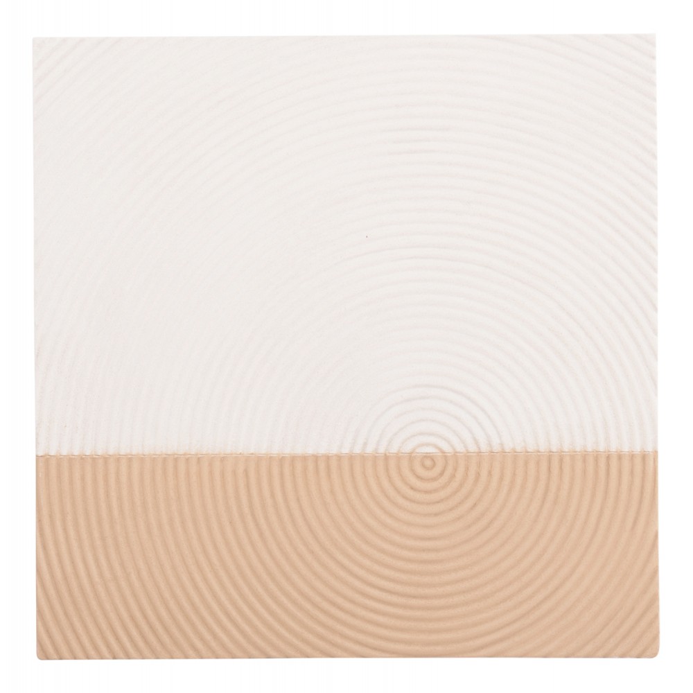 ΠΙΝΑΚΑΣ ΤΕΤΡΑΓΩΝΟΣ ΣΕΙΡΑ SANTORINI HM4519 MDF ΣΕ ΥΠΟΛΕΥΚΟ-ΚΑΦΕ ΧΡΩΜΑ 80x4(πάχος)x80Υεκ.