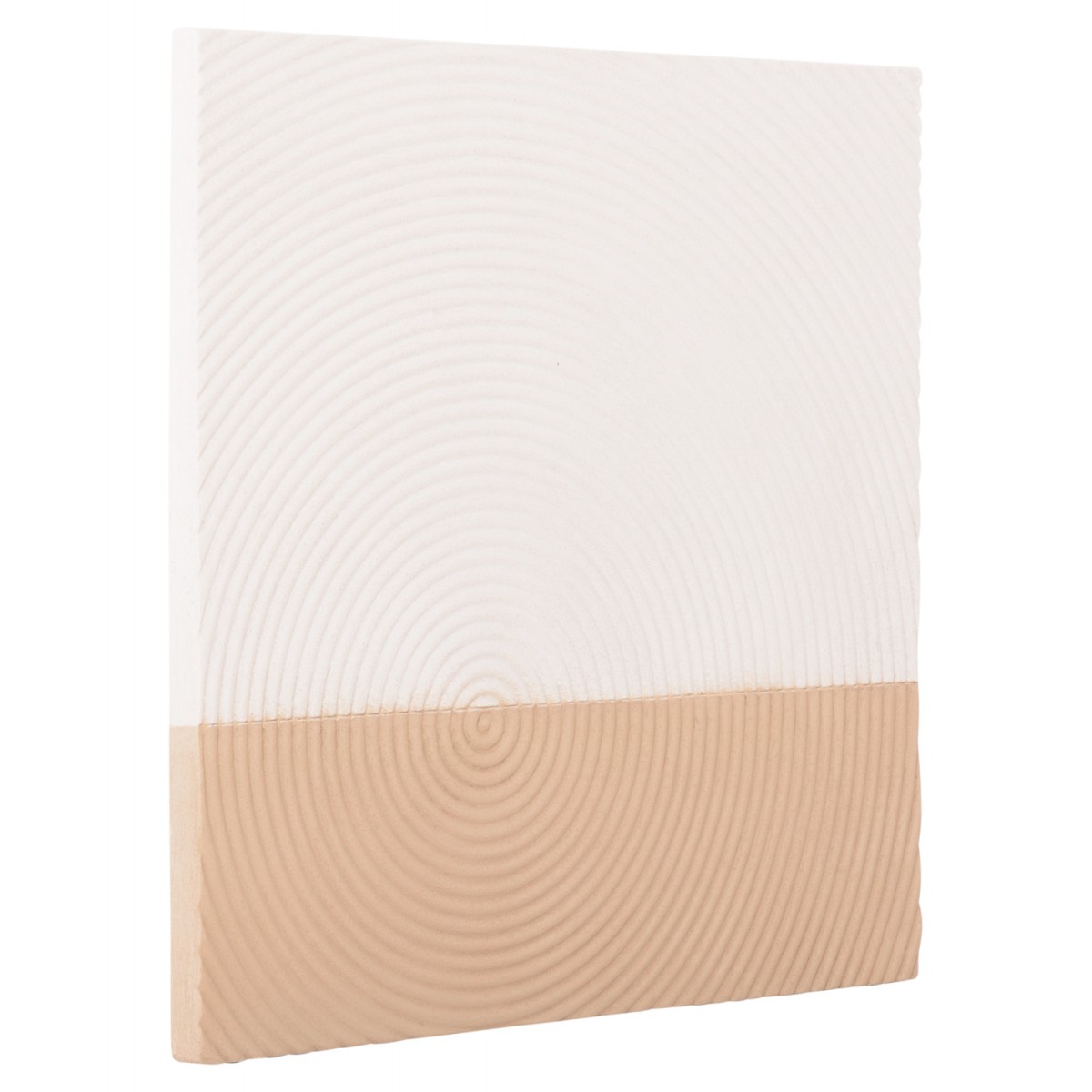 ΠΙΝΑΚΑΣ ΤΕΤΡΑΓΩΝΟΣ ΣΕΙΡΑ SANTORINI HM4519 MDF ΣΕ ΥΠΟΛΕΥΚΟ-ΚΑΦΕ ΧΡΩΜΑ 80x4(πάχος)x80Υεκ.