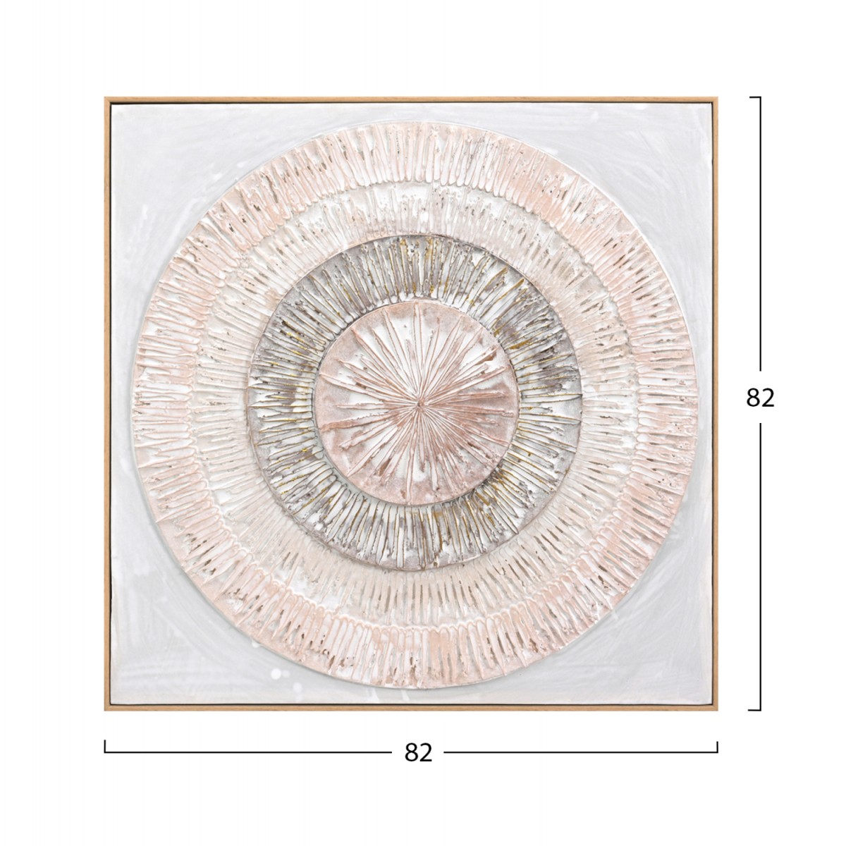 ΠΙΝΑΚΑΣ ΤΟΙΧΟΥ 3D HM4578 ΜΕ ΚΟΡΝΙΖΑ ΜΠΕΖ-ΧΕΙΡΟΠΟΙΗΤΟΙ ΚΥΚΛΟΙ 82x4,5Χ82Υεκ.