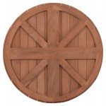 ΕΠΙΦΑΝΕΙΑ ΤΡΑΠΕΖΙΟΥ ΣΤΡΟΓΓΥΛΗ HM18132 ΞΥΛΟ TEAK--ΦΥΣΙΚΟ Φ60x4(πάχος)εκ.