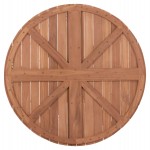 ΕΠΙΦΑΝΕΙΑ ΤΡΑΠΕΖΙΟΥ ΣΤΡΟΓΓΥΛΗ HM18134 ΞΥΛΟ TEAK--ΦΥΣΙΚΟ Φ80x4(πάχος)εκ.