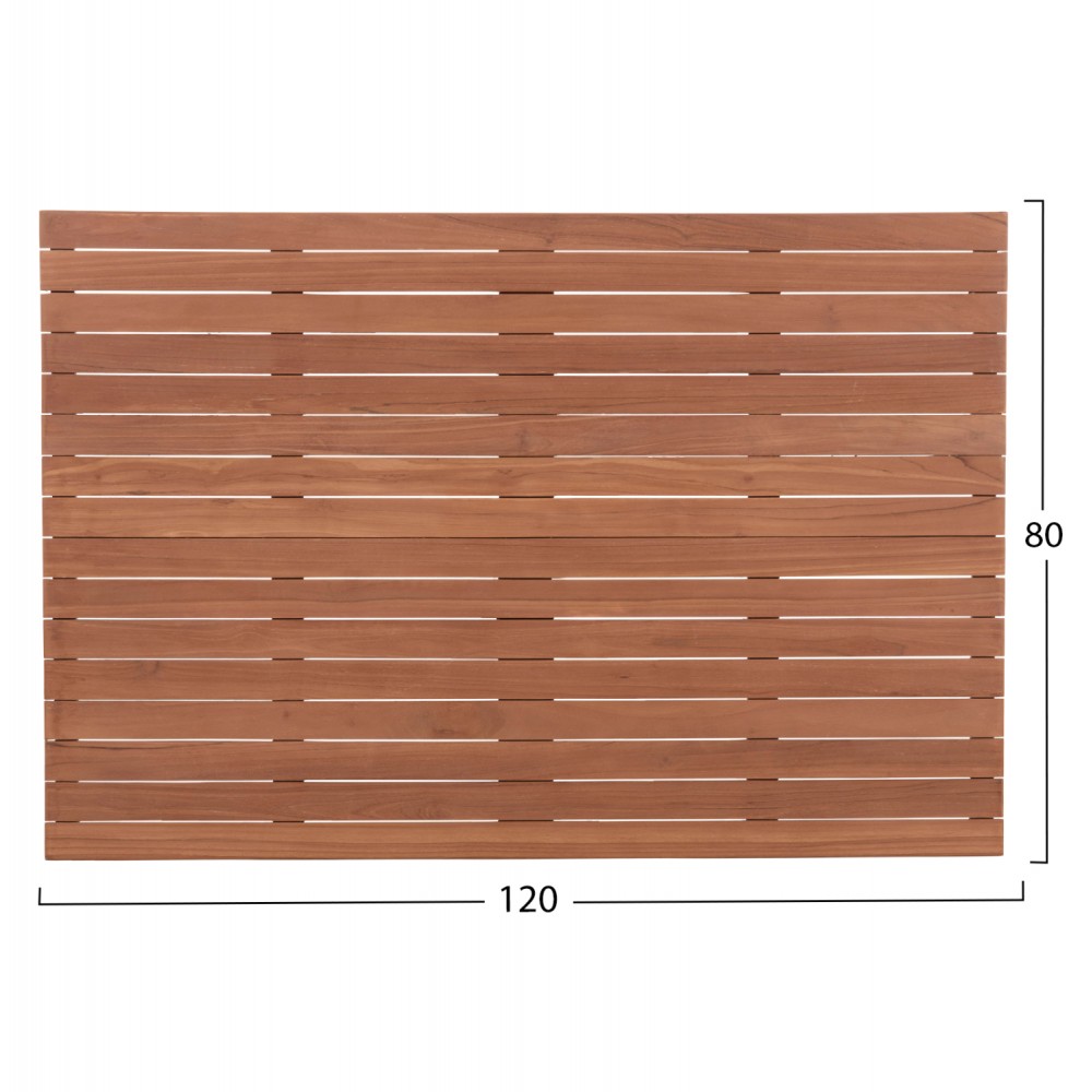 ΕΠΙΦΑΝΕΙΑ ΤΡΑΠΕΖΙΟΥ ΟΡΘΟΓΩΝΙΑ HM18138 ΞΥΛΟ TEAK--ΦΥΣΙΚΟ 120x80x4(πάχος)εκ.