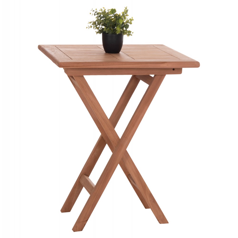 ΤΡΑΠΕΖΙ ΣΚΗΝΟΘΕΤΗ ΤΕΤΡΑΓΩΝΟ ERIS HM18118 ΞΥΛΟ TEAK--ΦΥΣΙΚΟ 60x60x75Υεκ.