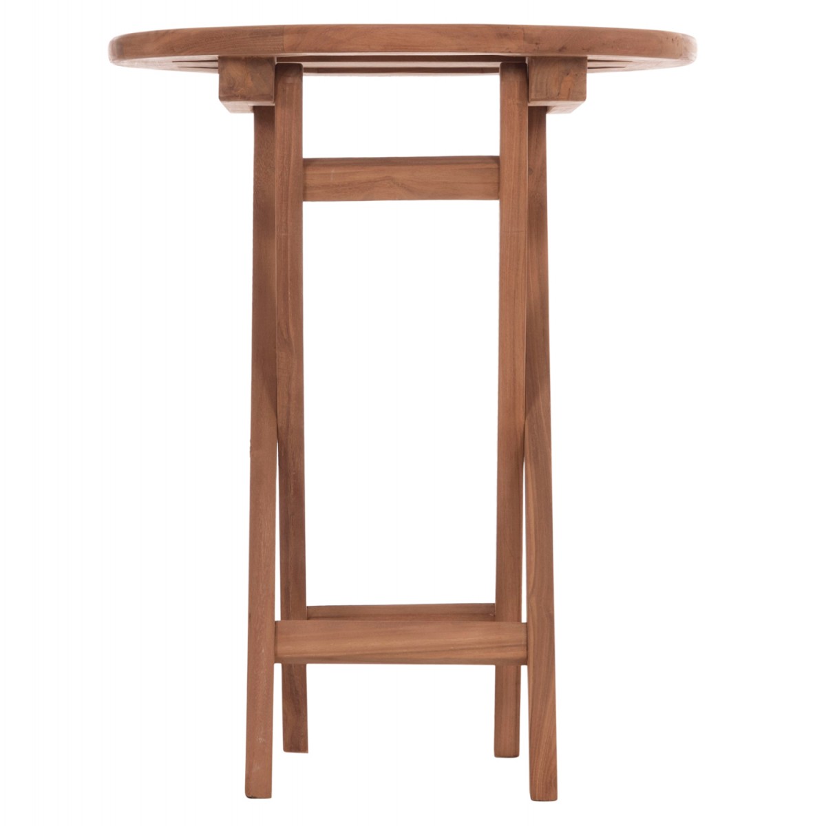 ΤΡΑΠΕΖΙ ΣΚΗΝΟΘΕΤΗ ΣΤΡΟΓΓΥΛΟ ERIS HM18119 ΞΥΛΟ TEAK--ΦΥΣΙΚΟ Φ60x75Υεκ.