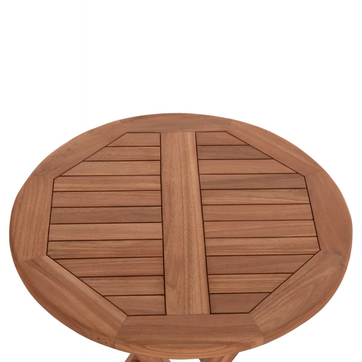 ΤΡΑΠΕΖΙ ΣΚΗΝΟΘΕΤΗ ΣΤΡΟΓΓΥΛΟ ERIS HM18119 ΞΥΛΟ TEAK--ΦΥΣΙΚΟ Φ60x75Υεκ.