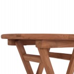 ΤΡΑΠΕΖΙ ΣΚΗΝΟΘΕΤΗ ΣΤΡΟΓΓΥΛΟ ERIS HM18119 ΞΥΛΟ TEAK--ΦΥΣΙΚΟ Φ60x75Υεκ.