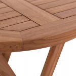 ΤΡΑΠΕΖΙ ΣΚΗΝΟΘΕΤΗ ΣΤΡΟΓΓΥΛΟ ERIS HM18119 ΞΥΛΟ TEAK--ΦΥΣΙΚΟ Φ60x75Υεκ.
