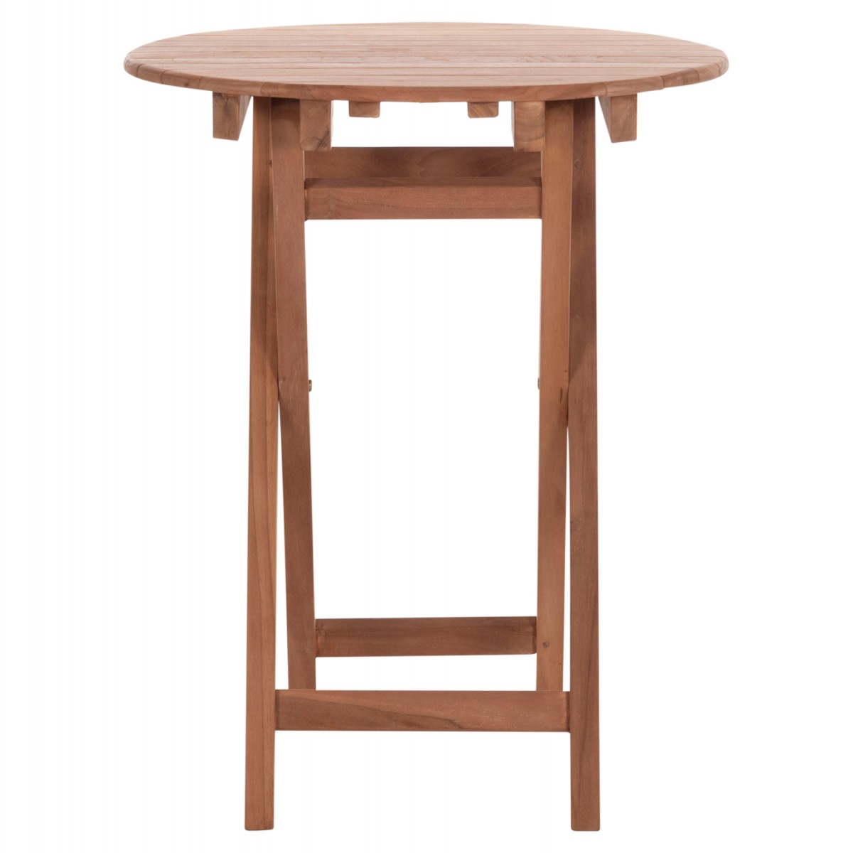 ΤΡΑΠΕΖΙ ΣΚΗΝΟΘΕΤΗ ΣΤΡΟΓΓΥΛΟ HEIDEL HM18120 ΞΥΛΟ TEAK--ΦΥΣΙΚΟ Φ60x75Υεκ.