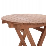 ΤΡΑΠΕΖΙ ΣΚΗΝΟΘΕΤΗ ΣΤΡΟΓΓΥΛΟ HEIDEL HM18120 ΞΥΛΟ TEAK--ΦΥΣΙΚΟ Φ60x75Υεκ.