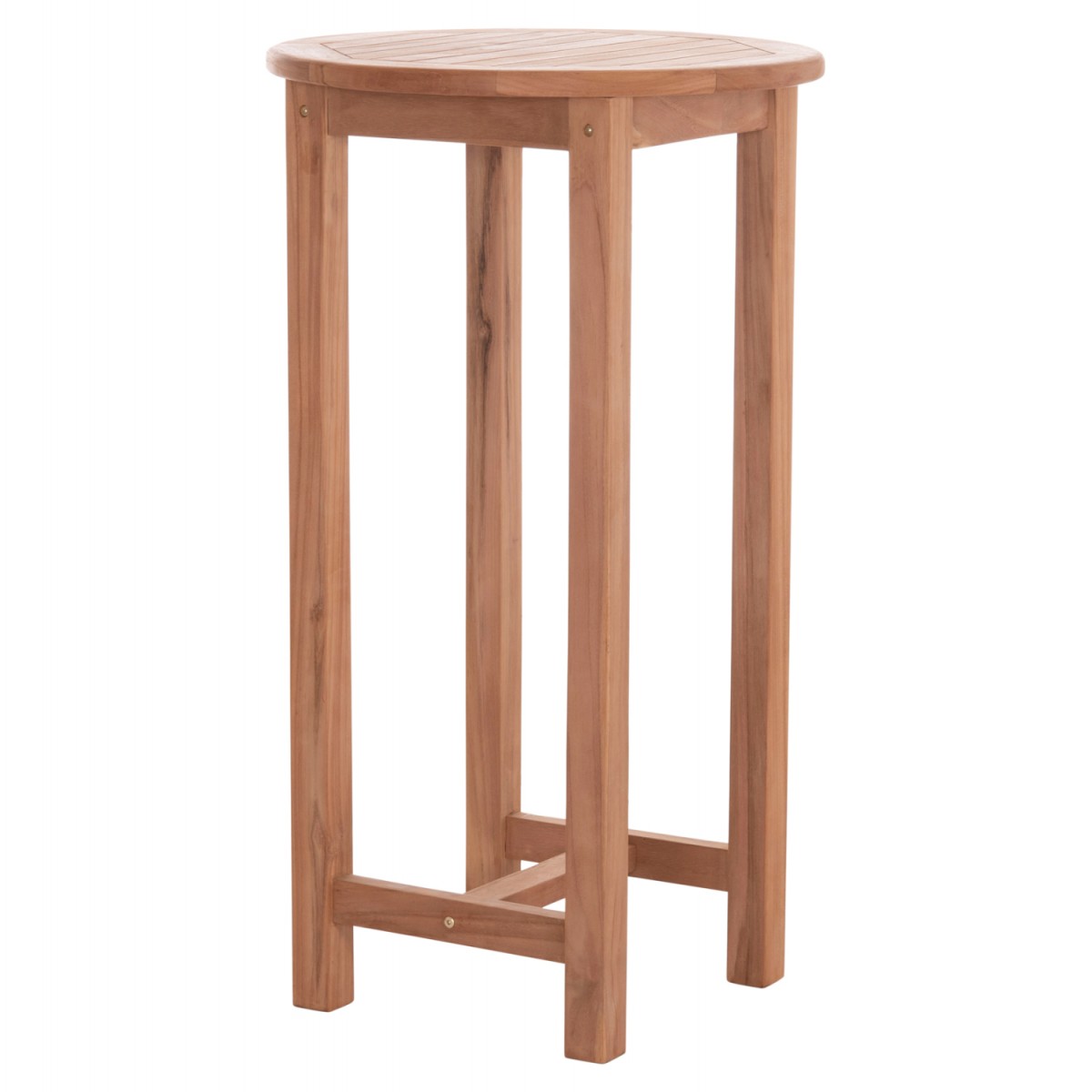 ΤΡΑΠΕΖΙ/ΣΤΑΝΤ ΜΠΑΡ ΣΤΡΟΓΓΥΛΟ PRESSCOT HM18114 ΞΥΛΟ TEAK--ΦΥΣΙΚΟ Φ60x105Υεκ.