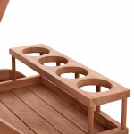 ΔΙΣΚΟΣ ΣΕΡΒΙΡΙΣΜΑΤΟΣ ΣΕ ΤΡΟΛΕΥ ALFRED HM4579 ΞΥΛΟ TEAK--ΦΥΣΙΚΟ 86x56x80Υεκ.