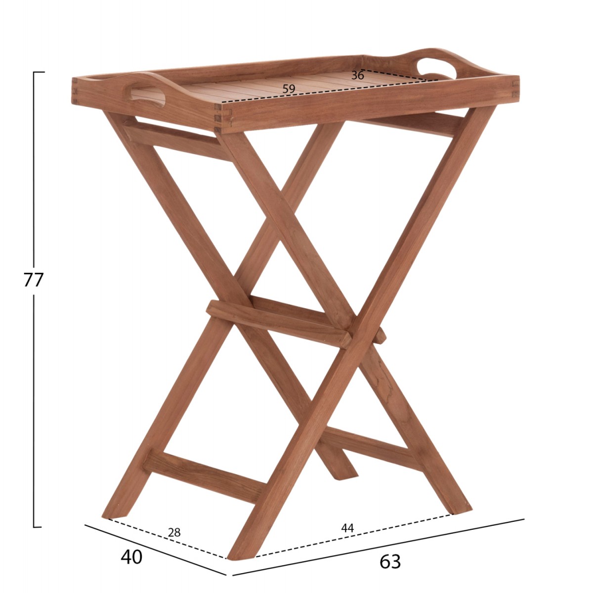 ΔΙΣΚΟΣ ΣΕΡΒΙΡΙΣΜΑΤΟΣ ΣΕ ΠΤΥΣΣΟΜΕΝΗ ΒΑΣΗ BARNABY HM4580 ΞΥΛΟ TEAK--ΦΥΣΙΚΟ 63x40x77Υεκ