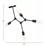 ΦΩΤΙΣΤΙΚΟ ΟΡΟΦΗΣ 4-ΦΩΤΟ LIGHTY HM7405.11 ΜΕΤΑΛΛΟ ΣΕ ΜΑΥΡΟ 57x5x52Υεκ.