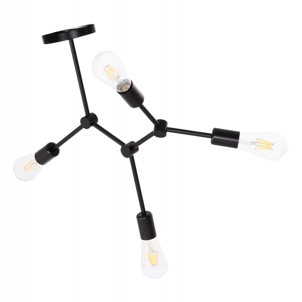ΦΩΤΙΣΤΙΚΟ ΟΡΟΦΗΣ 4-ΦΩΤΟ LIGHTY HM7405.11 ΜΕΤΑΛΛΟ ΣΕ ΜΑΥΡΟ 57x5x52Υεκ.