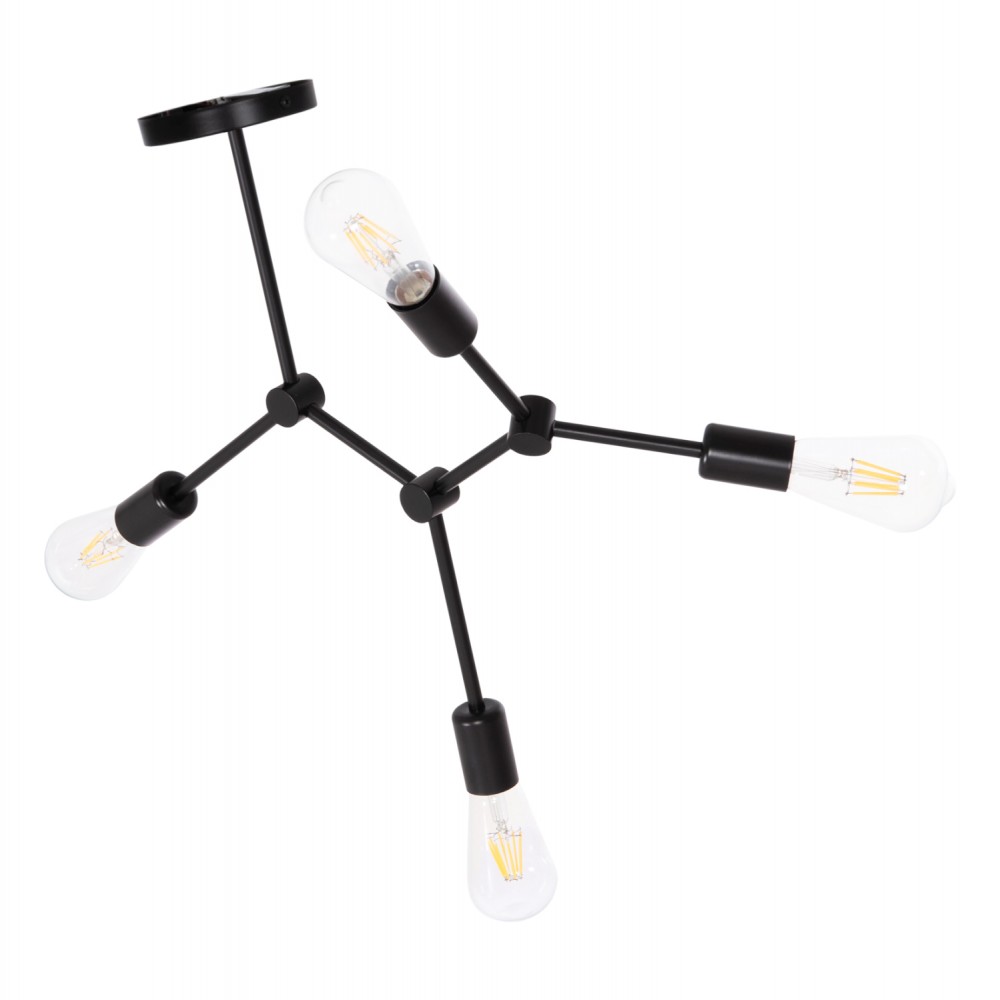 ΦΩΤΙΣΤΙΚΟ ΟΡΟΦΗΣ 4-ΦΩΤΟ LIGHTY HM7405.11 ΜΕΤΑΛΛΟ ΣΕ ΜΑΥΡΟ 57x5x52Υεκ.