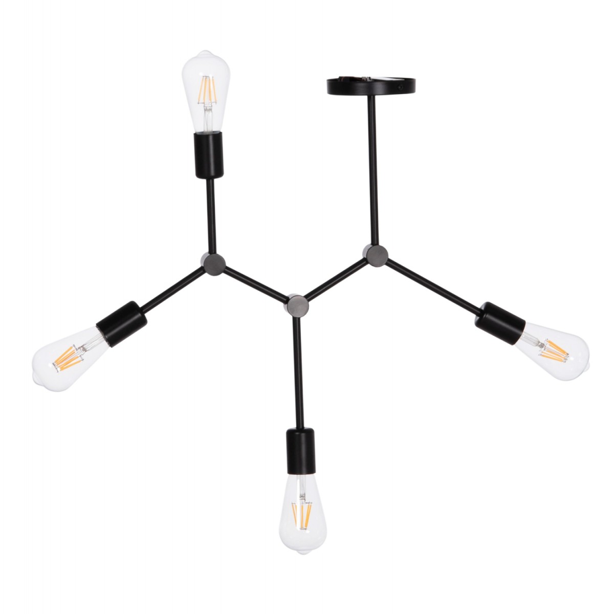 ΦΩΤΙΣΤΙΚΟ ΟΡΟΦΗΣ 4-ΦΩΤΟ LIGHTY HM7405.11 ΜΕΤΑΛΛΟ ΣΕ ΜΑΥΡΟ 57x5x52Υεκ.