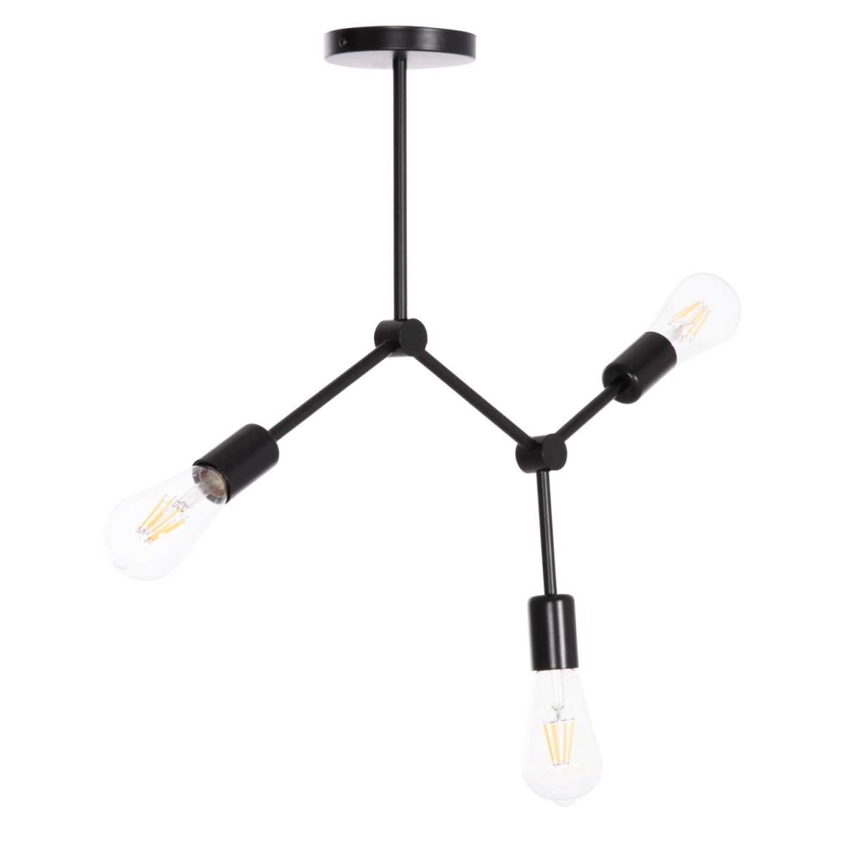 ΦΩΤΙΣΤΙΚΟ ΟΡΟΦΗΣ 3-ΦΩΤΟ LIGHTY HM7404.11 ΜΕΤΑΛΛΟ ΣΕ ΜΑΥΡΟ 52x5x48Υεκ.