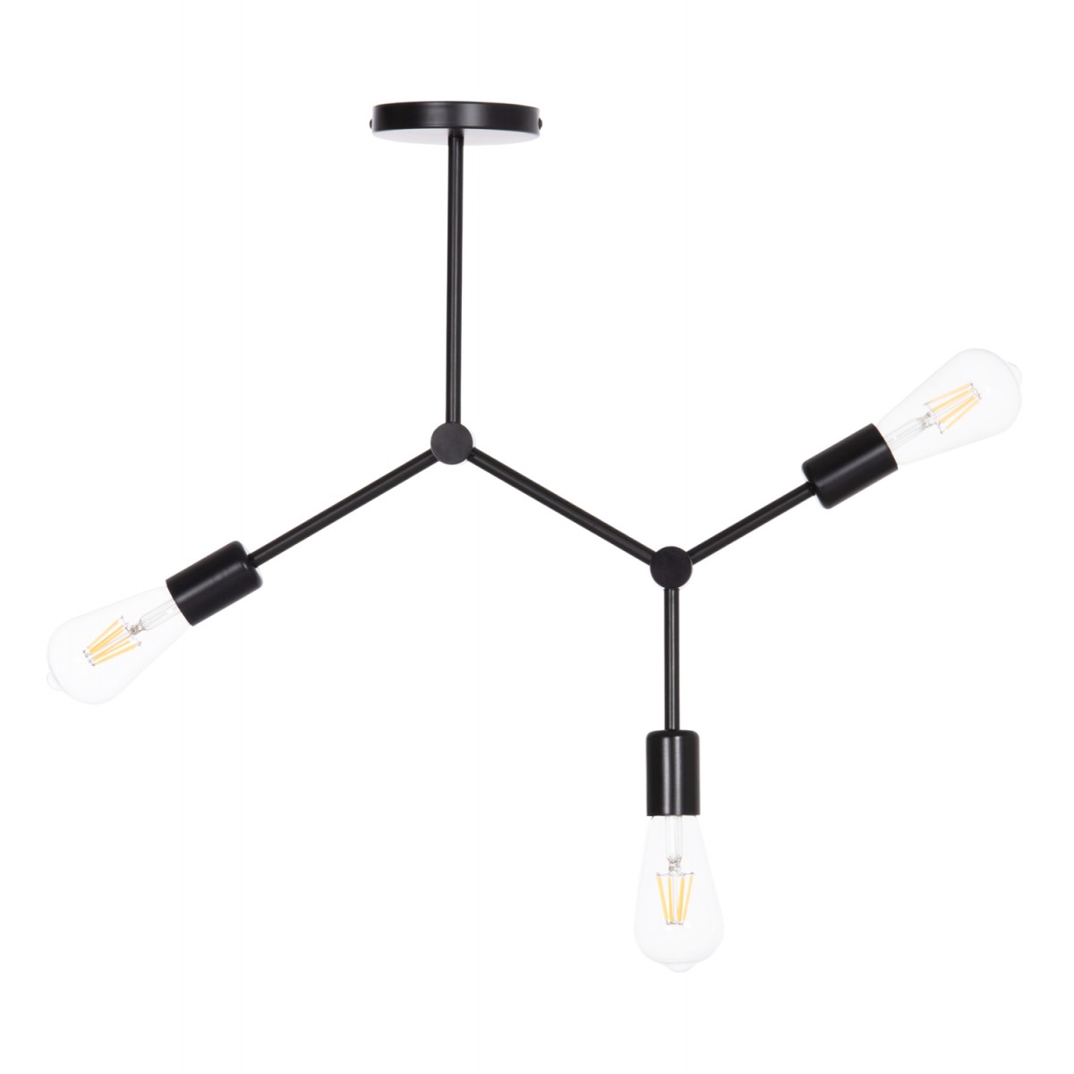 ΦΩΤΙΣΤΙΚΟ ΟΡΟΦΗΣ 3-ΦΩΤΟ LIGHTY HM7404.11 ΜΕΤΑΛΛΟ ΣΕ ΜΑΥΡΟ 52x5x48Υεκ.