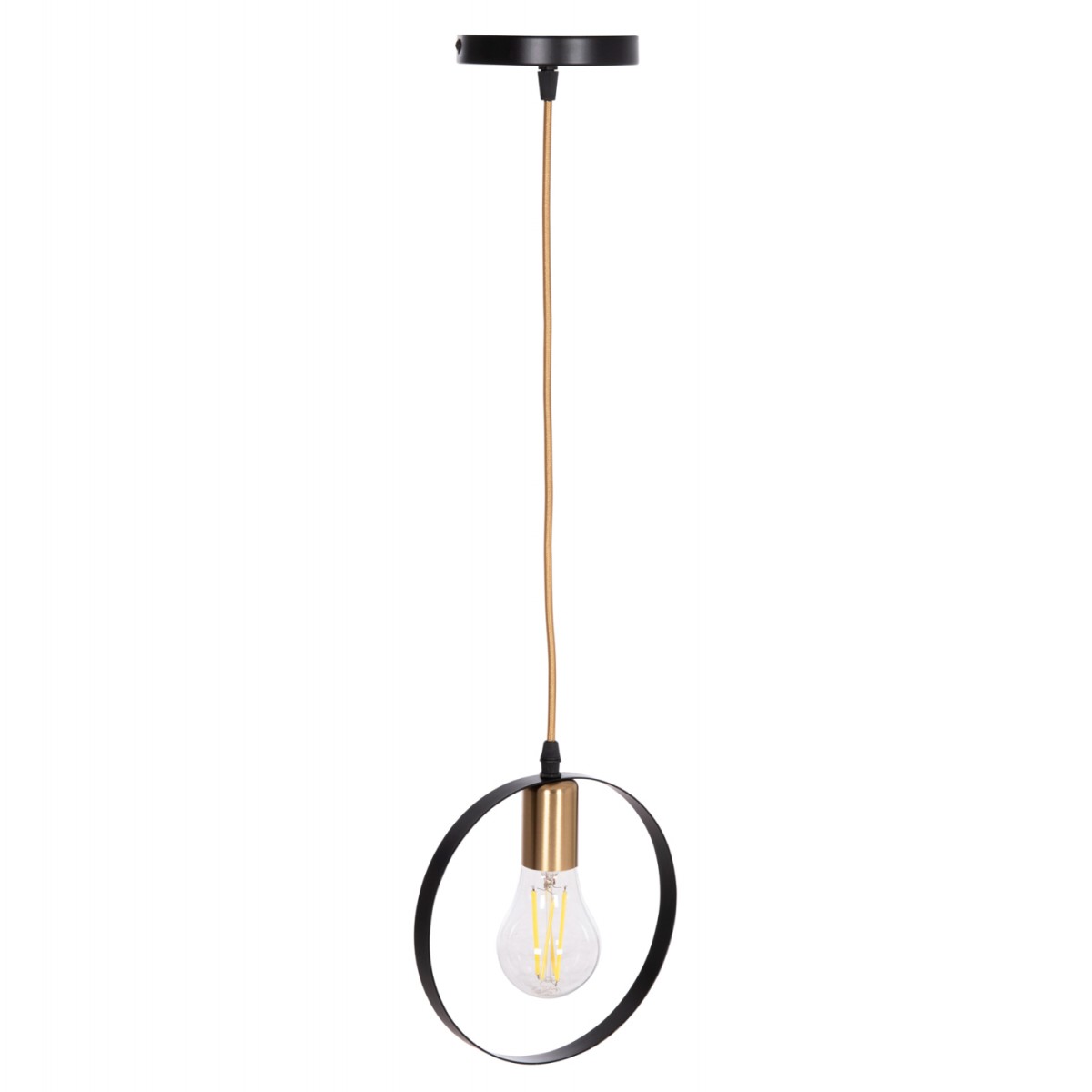 ΦΩΤΙΣΤΙΚΟ ΟΡΟΦΗΣ ΚΡΕΜΑΣΤΟ KRENT HM7425.11 ΜΑΥΡΟ-ΧΡΥΣΟ 20x4x125Υεκ.