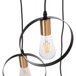 ΦΩΤΙΣΤΙΚΟ ΟΡΟΦΗΣ ΚΡΕΜΑΣΤΟ 3-ΦΩΤΟ KRENT HM7426.11 ΜΑΥΡΟ-ΧΡΥΣΟ Φ23,5x132Υεκ.