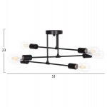 ΦΩΤΙΣΤΙΚΟ ΟΡΟΦΗΣ ΠΟΛΥΦΩΤΟ LIGHTY HM7427.11 ΜΕΤΑΛΛΟ ΣΕ ΜΑΥΡΟ 51x51x23Υεκ.