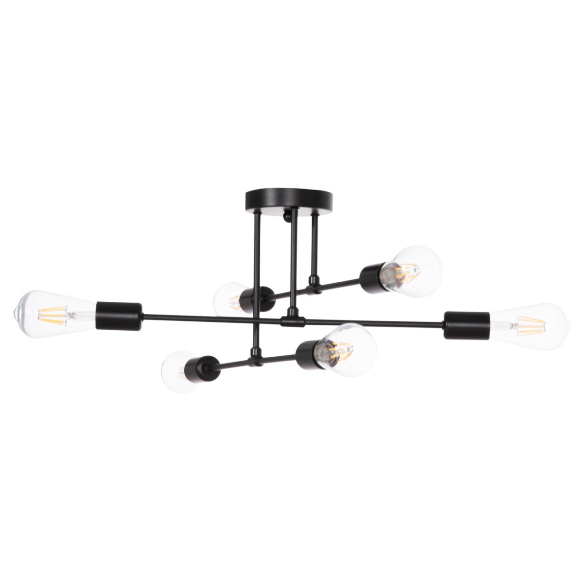 ΦΩΤΙΣΤΙΚΟ ΟΡΟΦΗΣ ΠΟΛΥΦΩΤΟ LIGHTY HM7427.11 ΜΕΤΑΛΛΟ ΣΕ ΜΑΥΡΟ 51x51x23Υεκ.