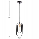 ΦΩΤΙΣΤΙΚΟ ΟΡΟΦΗΣ ΚΡΕΜΑΣΤΟ BIUT HM7537.11 ΜΑΥΡΟ ΜΕΤΑΛΛΟ-ΧΡΥΣΟ ΝΤΟΥΙ 15,5x4x130Υεκ.