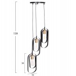ΦΩΤΙΣΤΙΚΟ ΟΡΟΦΗΣ ΚΡΕΜΑΣΤΟ BIUT HM7528.11 ΜΑΥΡΟ ΜΕΤΑΛΛΟ-ΧΡΥΣΟ ΝΤΟΥΙ Φ23x139Υεκ.