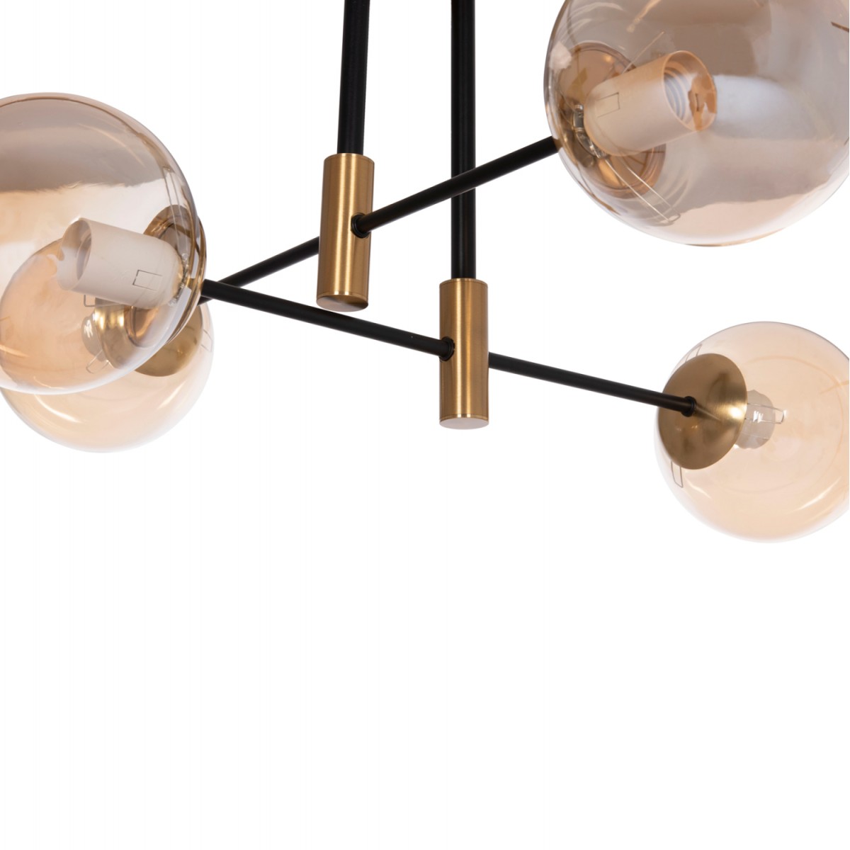 ΦΩΤΙΣΤΙΚΟ ΟΡΟΦΗΣ DREMP HM7409.11 ΤΕΤΡΑΦΩΤΟ ΜΑΥΡΟ-ΧΡΥΣΟ 68x68x36Υεκ.