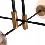 ΦΩΤΙΣΤΙΚΟ ΟΡΟΦΗΣ DREMP HM7409.11 ΤΕΤΡΑΦΩΤΟ ΜΑΥΡΟ-ΧΡΥΣΟ 68x68x36Υεκ.