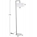 ΦΩΤΙΣΤΙΚΟ ΔΑΠΕΔΟΥ BRANS HM7532.11 ΜΕΤΑΛΛΟ ΜΑΥΡΟ--PVC ΛΕΥΚΟ ΚΑΠΕΛΟ 25x33x170Υεκ.