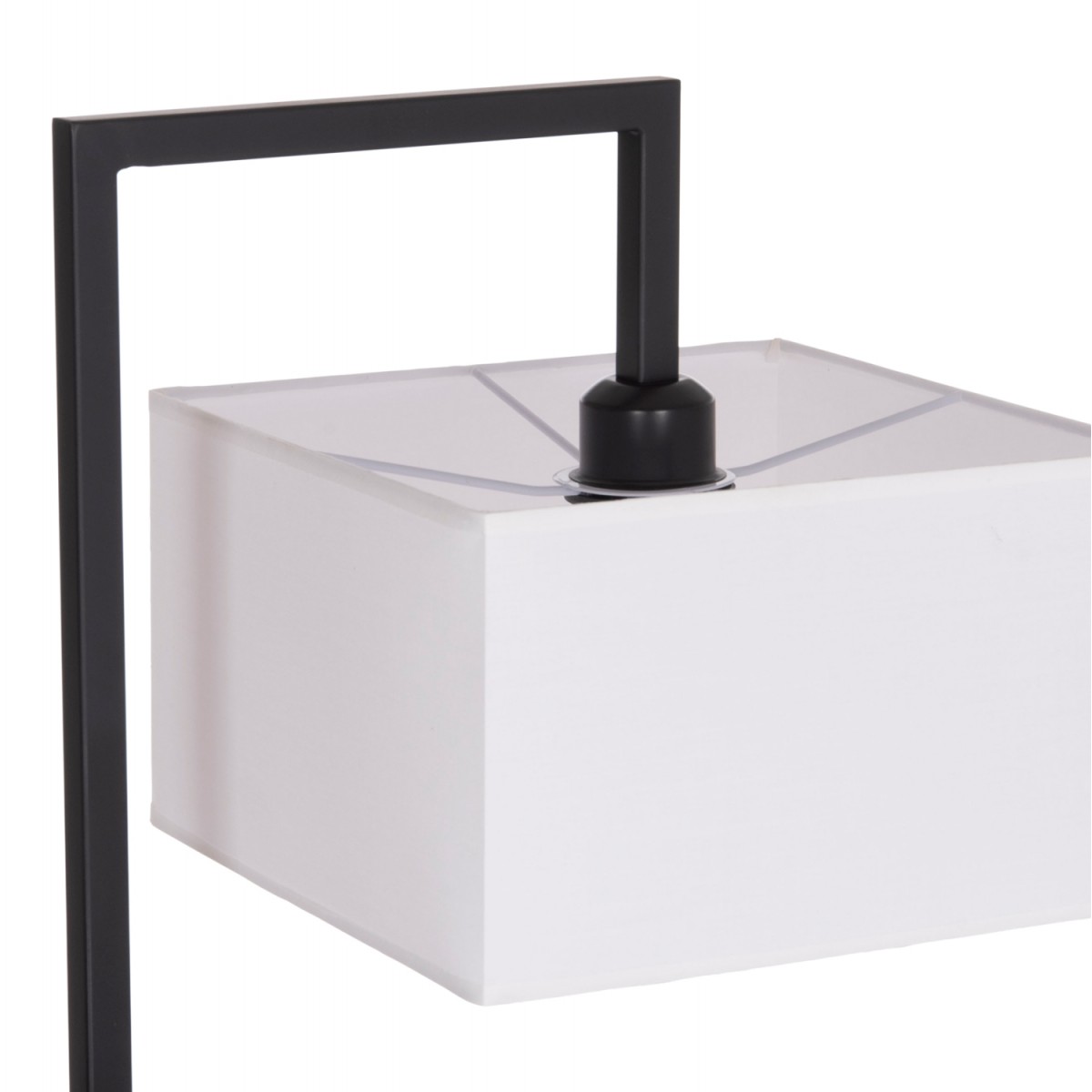 ΦΩΤΙΣΤΙΚΟ ΔΑΠΕΔΟΥ BRANS HM7532.11 ΜΕΤΑΛΛΟ ΜΑΥΡΟ--PVC ΛΕΥΚΟ ΚΑΠΕΛΟ 25x33x170Υεκ.