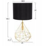 ΕΠΙΤΡΑΠΕΖΙΟ ΦΩΤΙΣΤΙΚΟ GEILO HM7416.12 ΧΡΥΣΟ ΜΕΤΑΛΛΙΚΟ--ΜΑΥΡΟ PVC ΚΑΠΕΛΟ Φ25x48,5Υεκ.