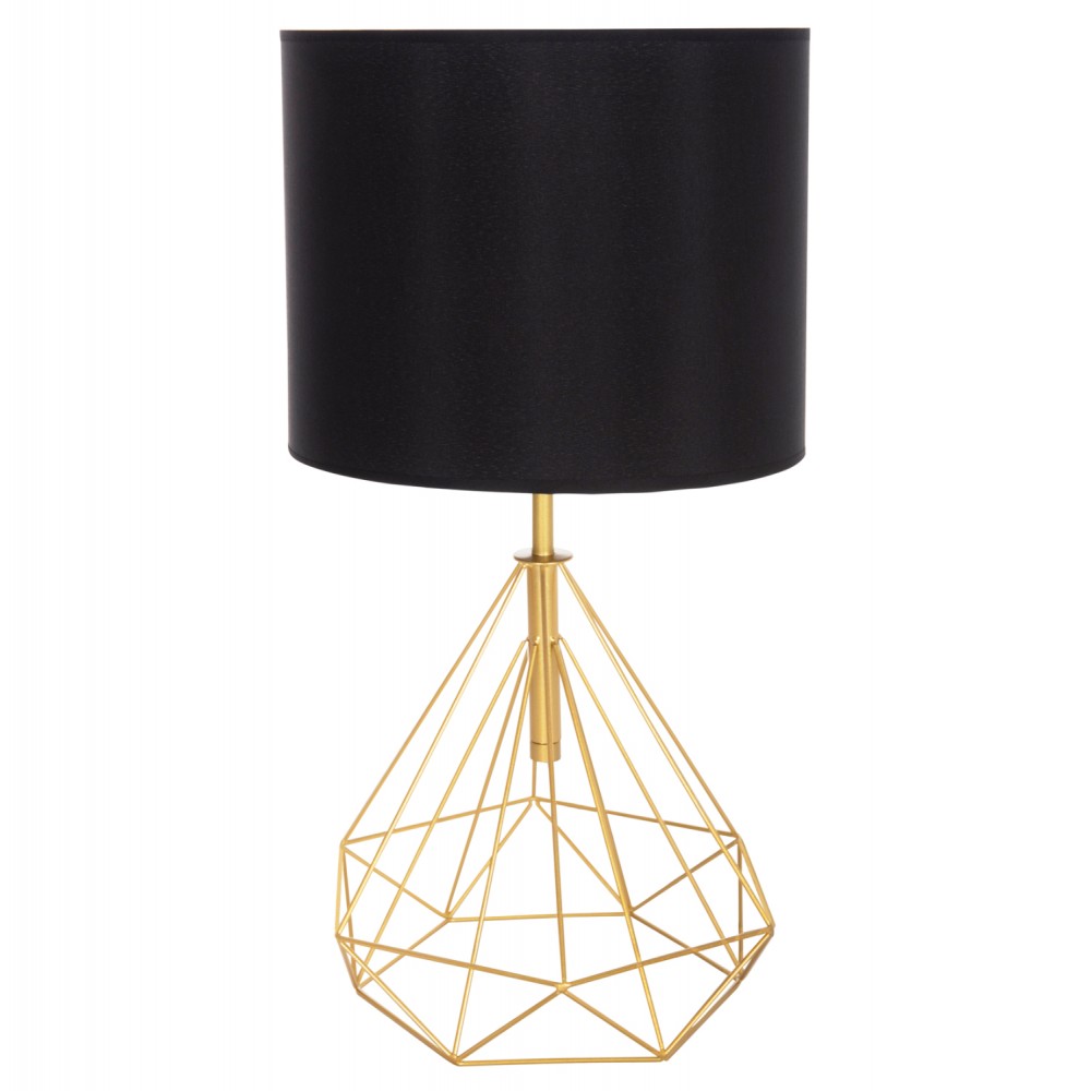 ΕΠΙΤΡΑΠΕΖΙΟ ΦΩΤΙΣΤΙΚΟ GEILO HM7416.12 ΧΡΥΣΟ ΜΕΤΑΛΛΙΚΟ--ΜΑΥΡΟ PVC ΚΑΠΕΛΟ Φ25x48,5Υεκ.