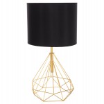 ΕΠΙΤΡΑΠΕΖΙΟ ΦΩΤΙΣΤΙΚΟ GEILO HM7416.12 ΧΡΥΣΟ ΜΕΤΑΛΛΙΚΟ--ΜΑΥΡΟ PVC ΚΑΠΕΛΟ Φ25x48,5Υεκ.