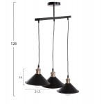 ΦΩΤΙΣΤΙΚΟ ΟΡΟΦΗΣ 3ΦΩΤΟ BELL HM7533.11 ΜΑΥΡΟ ΜΕΤΑΛΛΟ-ΧΑΛΚΙΝΟ ΝΤΟΥΙ Φ21,5x128Υεκ.