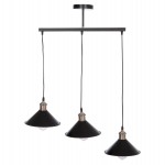 ΦΩΤΙΣΤΙΚΟ ΟΡΟΦΗΣ 3ΦΩΤΟ BELL HM7533.11 ΜΑΥΡΟ ΜΕΤΑΛΛΟ-ΧΑΛΚΙΝΟ ΝΤΟΥΙ Φ21,5x128Υεκ.