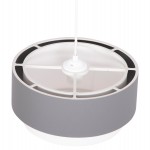 ΦΩΤΙΣΤΙΚΟ ΟΡΟΦΗΣ ΚΥΛΙΝΔΡΙΚΟ KRIKS HM4706.01 PVC ΣΕ ΛΕΥΚΟ-ΓΚΡΙ Φ30x70Υεκ.