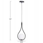 ΦΩΤΙΣΤΙΚΟ ΟΡΟΦΗΣ DROPLET HM7503.11 ΜΕΤΑΛΛΟ ΣΕ ΜΑΥΡΟ-ΛΕΥΚΟΣ ΓΛΟΜΠΟΣ 23,5x12x147Υεκ.