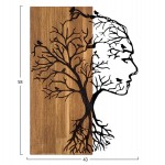 ΔΙΑΚΟΣΜΗΤΙΚΟ ΤΟΙΧΟΥ ΟΨΗ ΓΥΝΑΙΚΑΣ HM4754-ΜΕΤΑΛΛΟ ΜΑΥΡΟ-ΞΥΛΟ 43x3(βάθος)x58Υεκ.