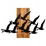 ΔΙΑΚΟΣΜΗΤΙΚΟ ΤΟΙΧΟΥ ΠΟΥΛΙΑ HM4759-ΦΥΛΛΑ ΜΕΤΑΛΛΟΥ ΜΑΥΡΑ-ΞΥΛΟ 58x3(βάθος)x84Υεκ.