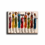 ΠΙΝΑΚΑΣ ΚΑΜΒΑΣ COLORFUL AFRICAN ART HM7197.02 100X3X70 εκ.