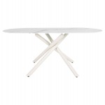 ΤΡΑΠΕΖΙ ΤΡΑΠΕΖΑΡΙΑΣ PRENTIS HM9770.01 12mmΚΕΡΑΜΙΚΟ ΛΕΥΚΟ ΜΑΡΜΑΡΟ-ΛΕΥΚΟ ΜΕΤΑΛΛΟ